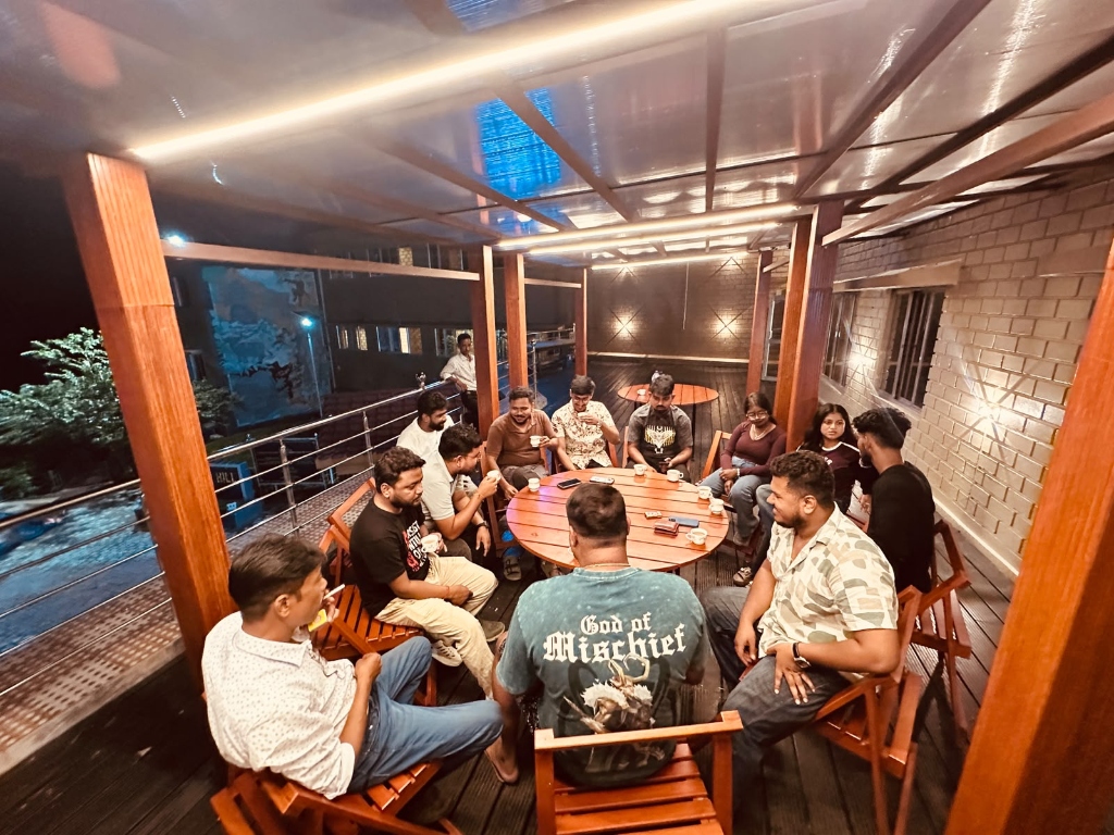 Deck Hangout Under Canopy Lights